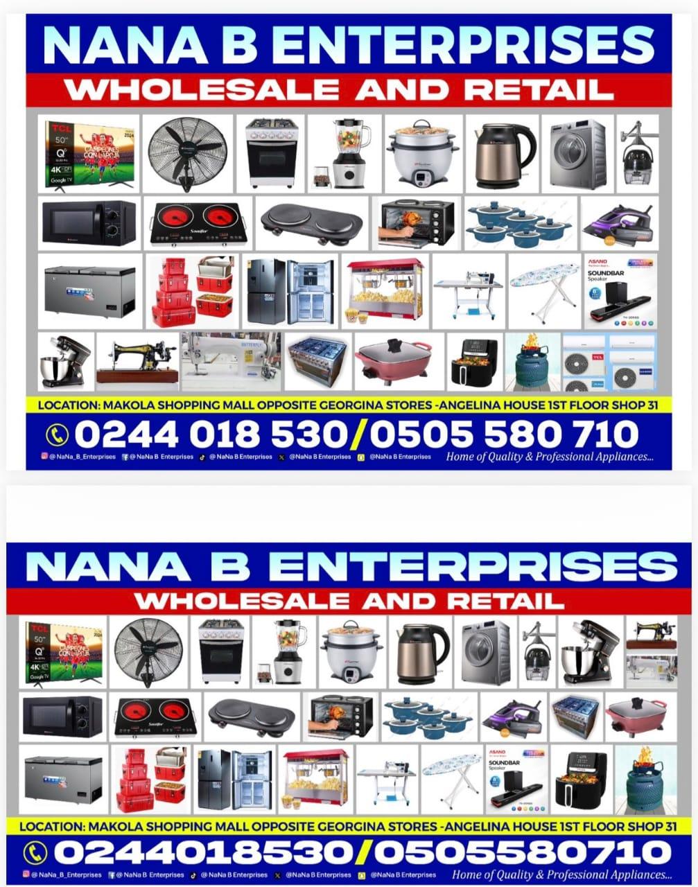 Nana B Enterprises wholesale and retail appliances